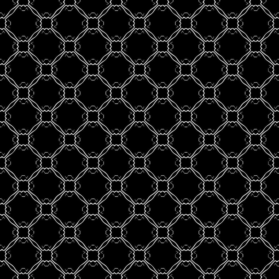 Schwarz-Weiß-nahtlose Mustertextur. Ziergrafik in Graustufen. Mosaik Ornamente. Mustervorlage. vektor