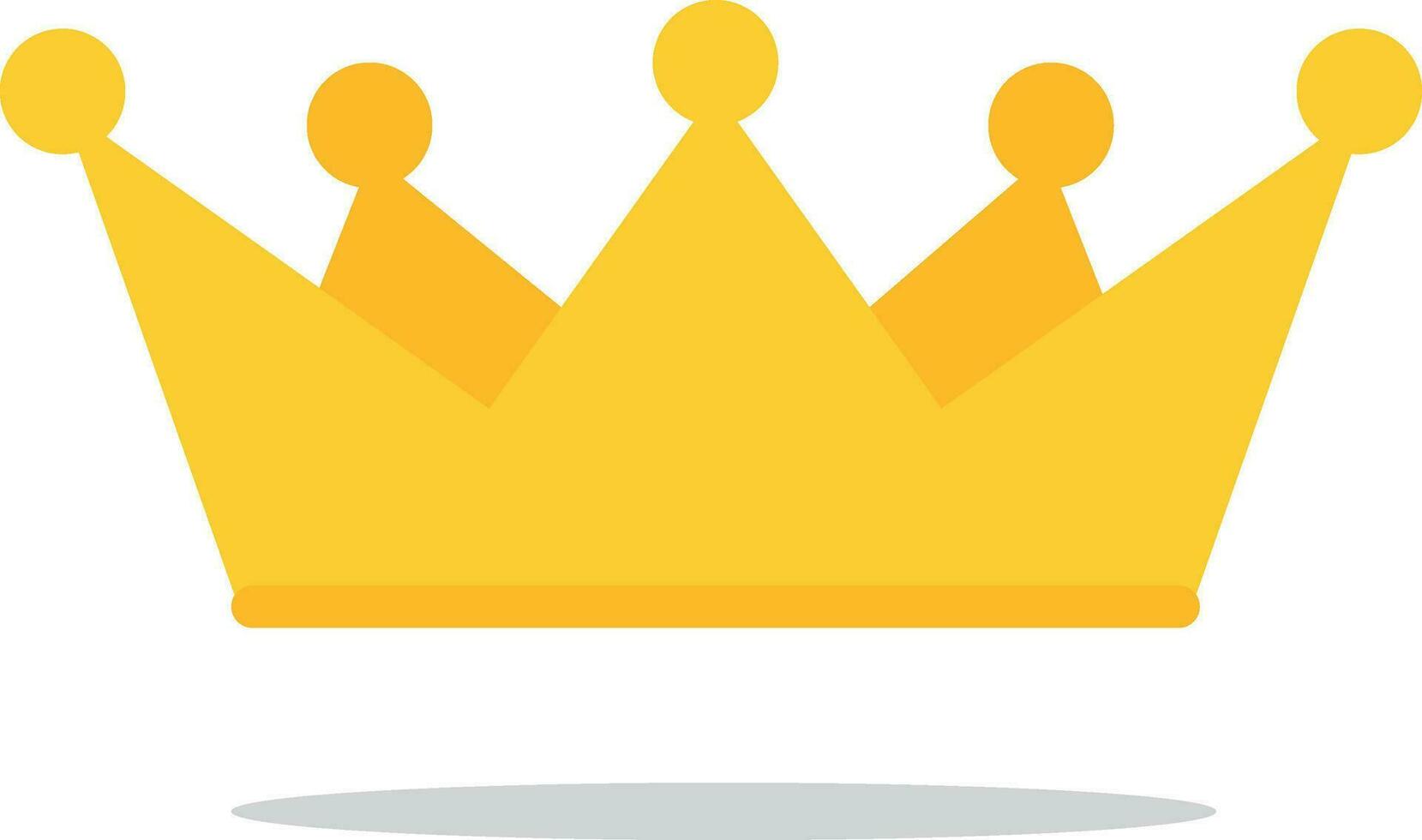 König Krone eben Vektor Symbol. golden königlich Krone mit Königin Prinzessin Design.