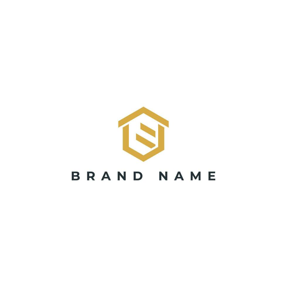 abstrakt Hexagon Initiale Brief ug oder gu Logo Design Vektor Illustration im Gold Farbe isoliert auf ein Weiß Hintergrund. abstrakt Brief ug Logo angewendet zum echt Nachlass und Hypothek Unternehmen Logo Design