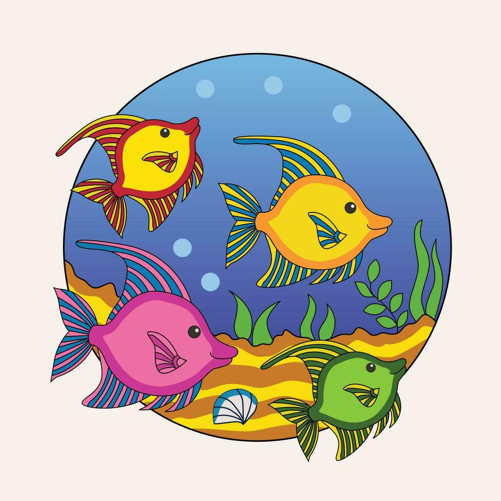 Vektor Illustration von Schmetterling Fisch