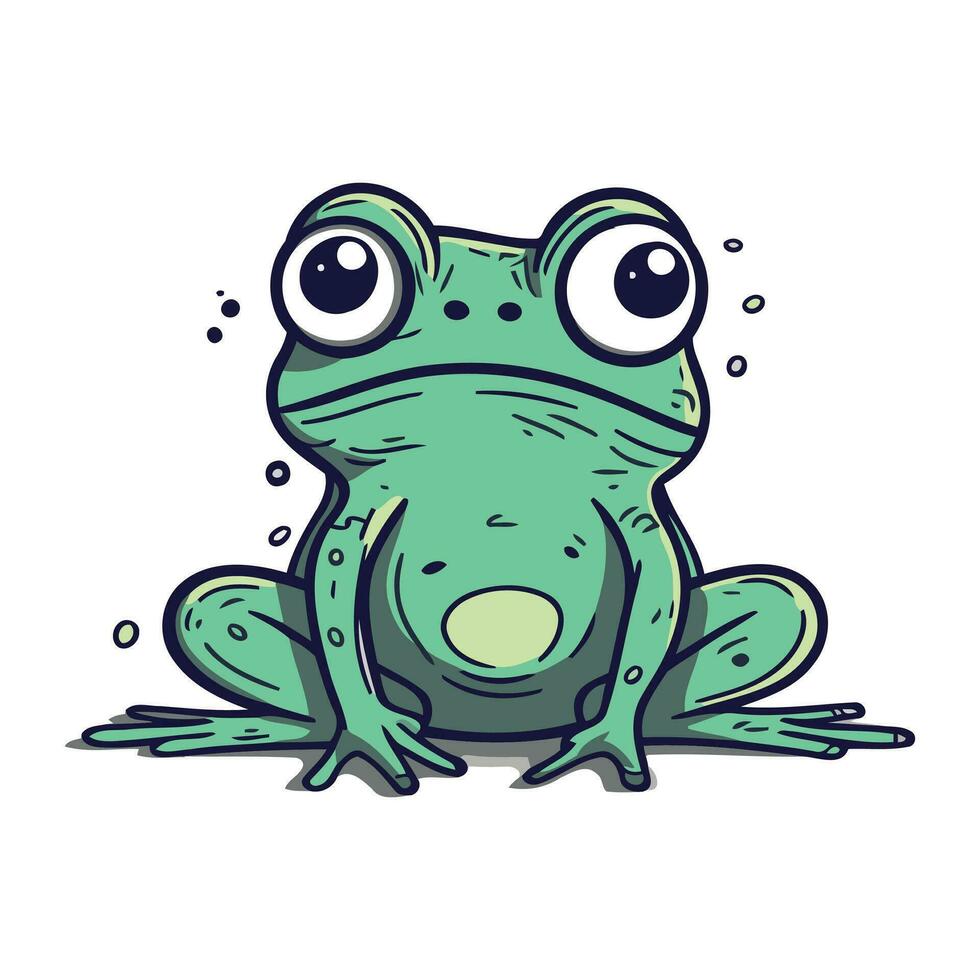 Frosch. Vektor Illustration. isoliert auf ein Weiß Hintergrund.