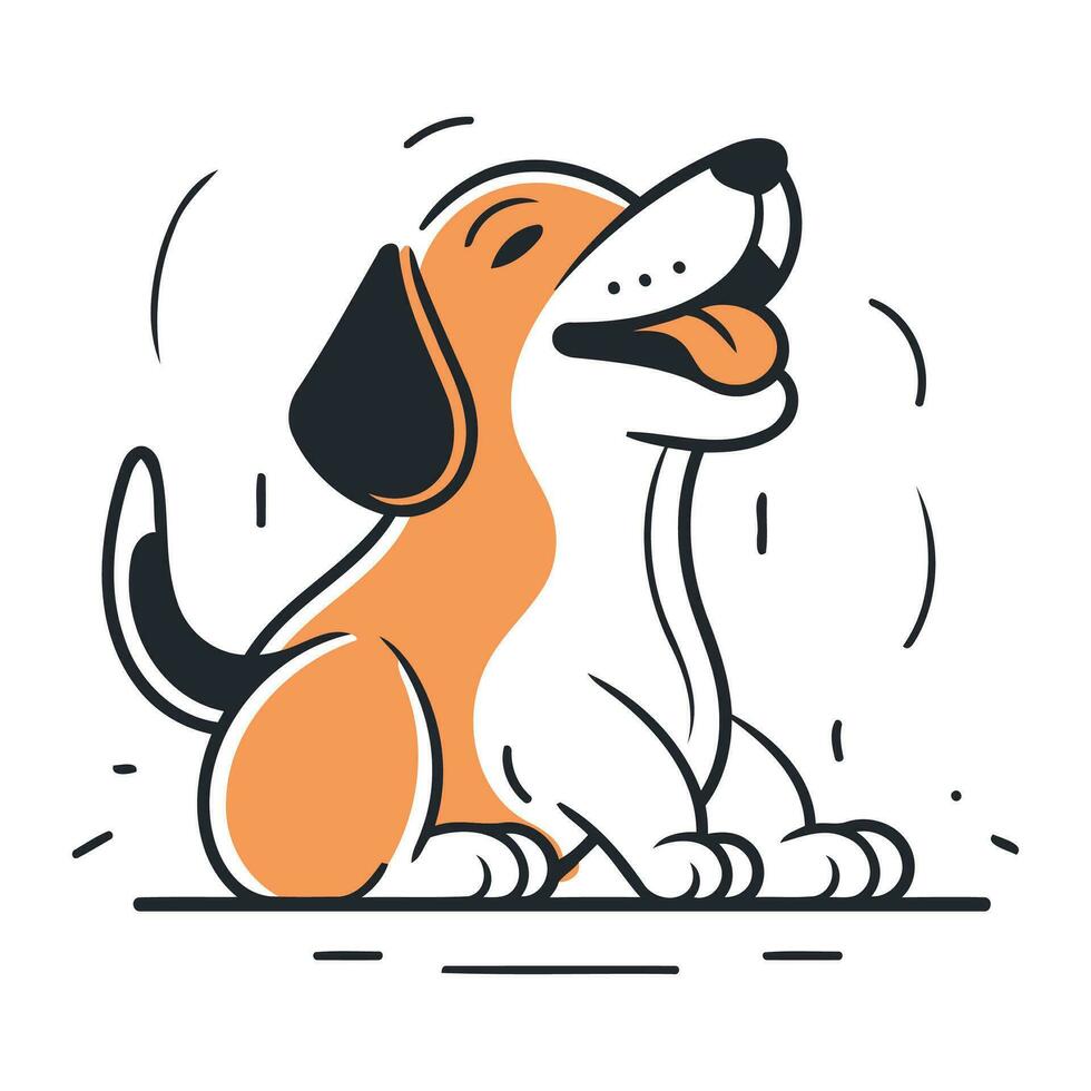 Dackel Hund. Vektor Illustration von ein süß Hund.