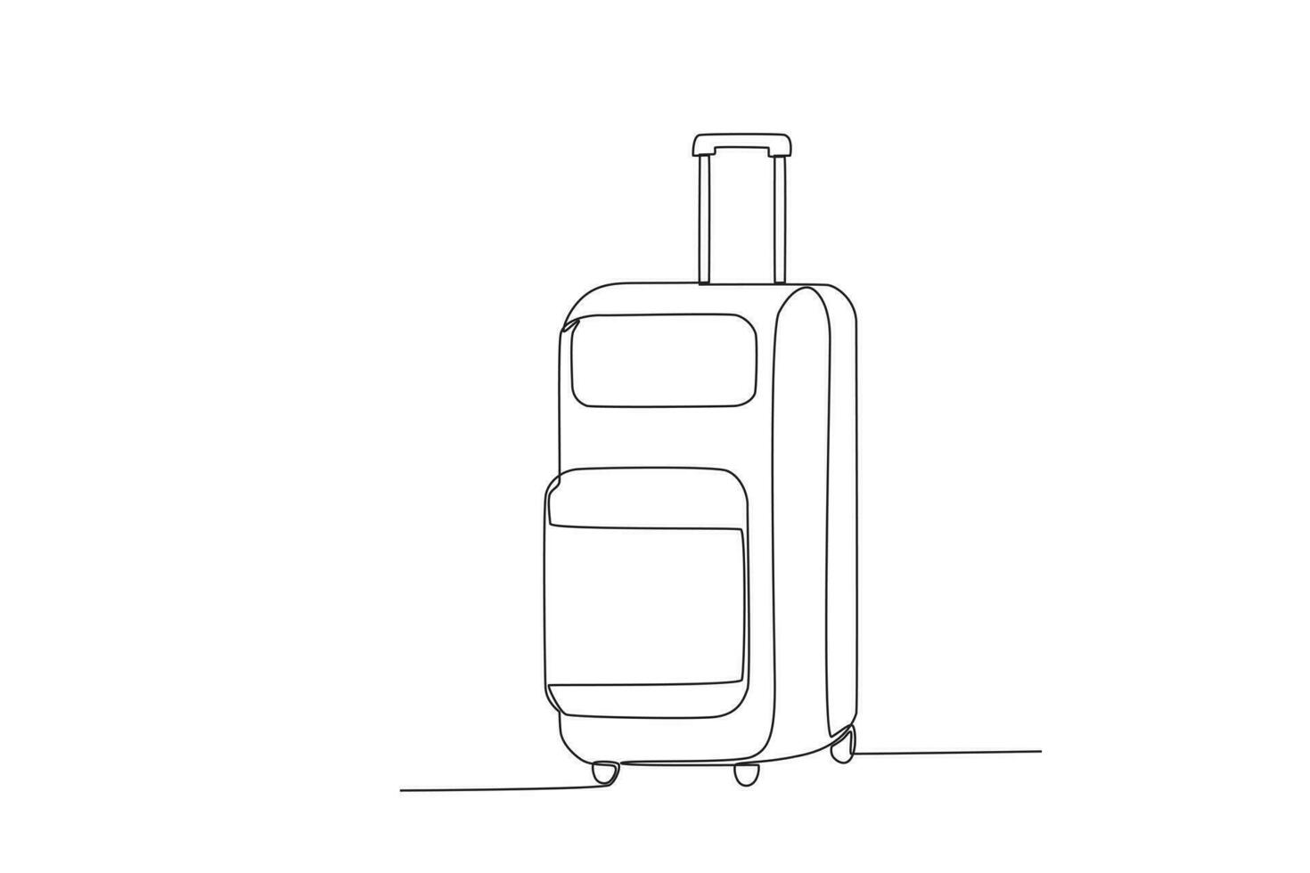 en stor resväska av passagerare vektor