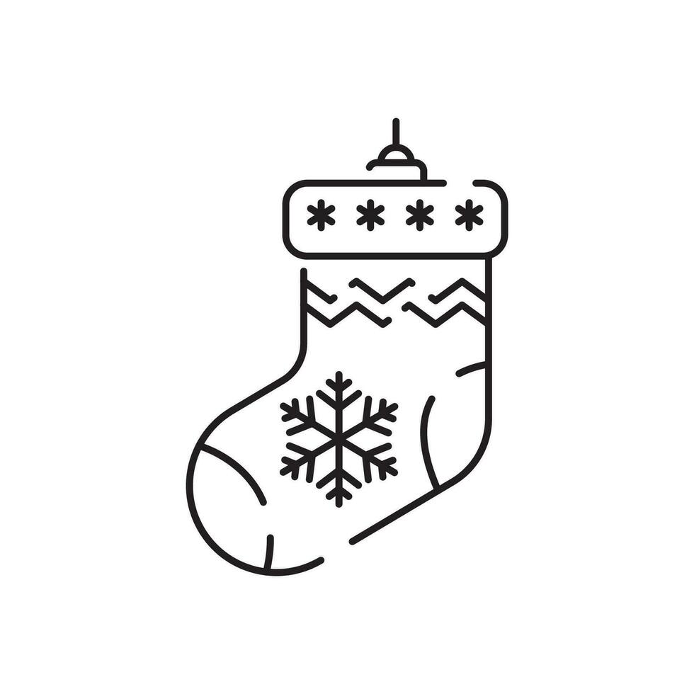 Weihnachten Spielzeuge Linie Symbole. glücklich Neu Jahr Vektor Illustration.