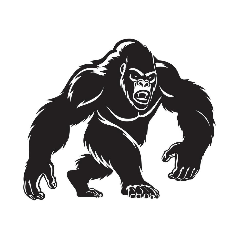 gorilla vektor bild, konst och illustration