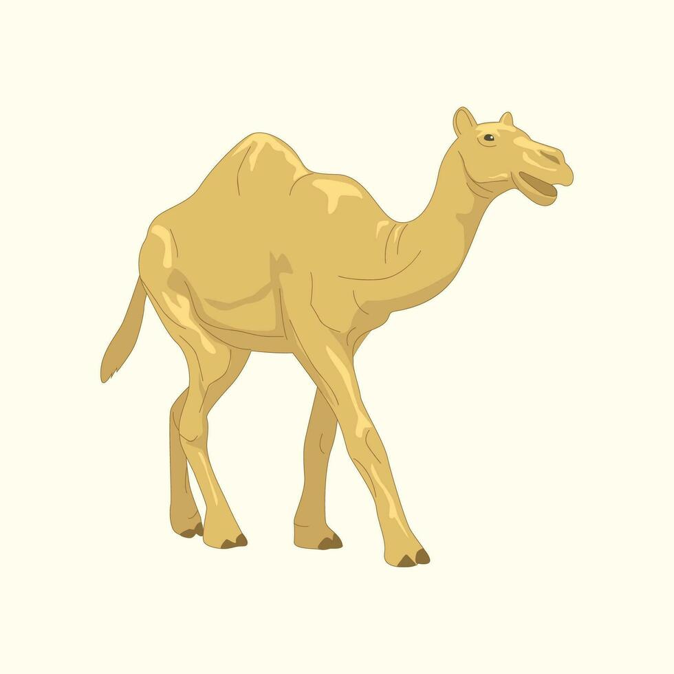 illustration av brun öken- kamel vektor