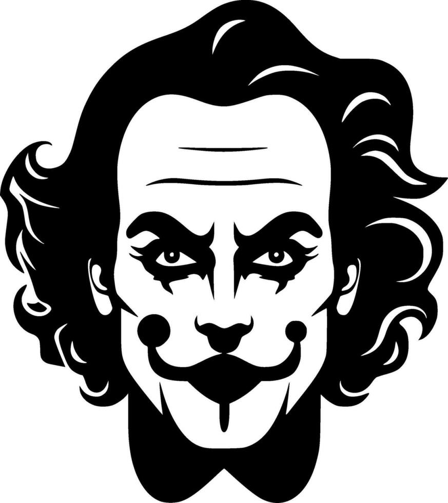 Clown - - minimalistisch und eben Logo - - Vektor Illustration