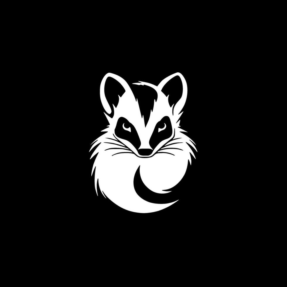 skunk - minimalistisk och platt logotyp - vektor illustration