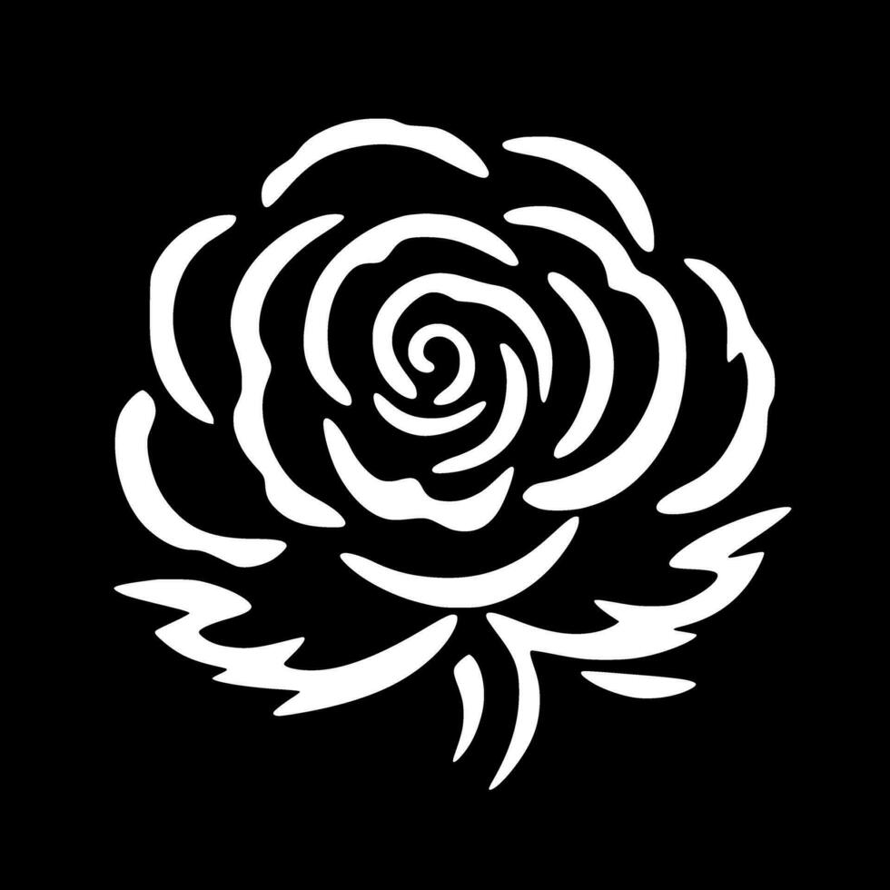 Rose, minimalistisch und einfach Silhouette - - Vektor Illustration