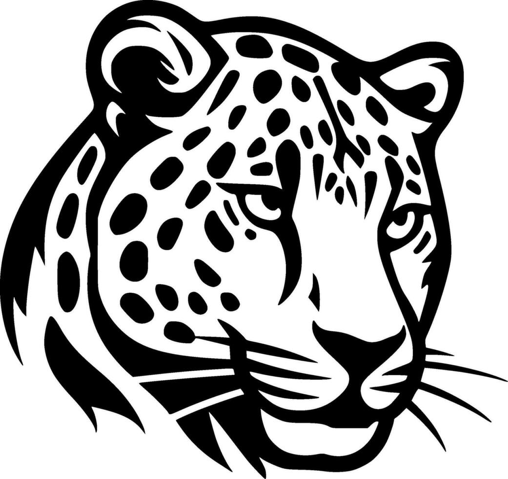 Leopard - - minimalistisch und eben Logo - - Vektor Illustration