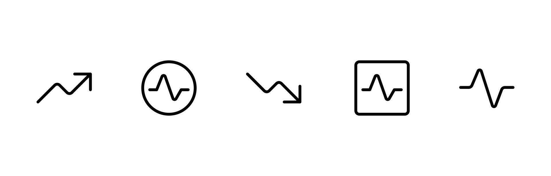 Statistiken Linie Symbole. editierbar Schlaganfall. linear, Pixel perfekt. vektor