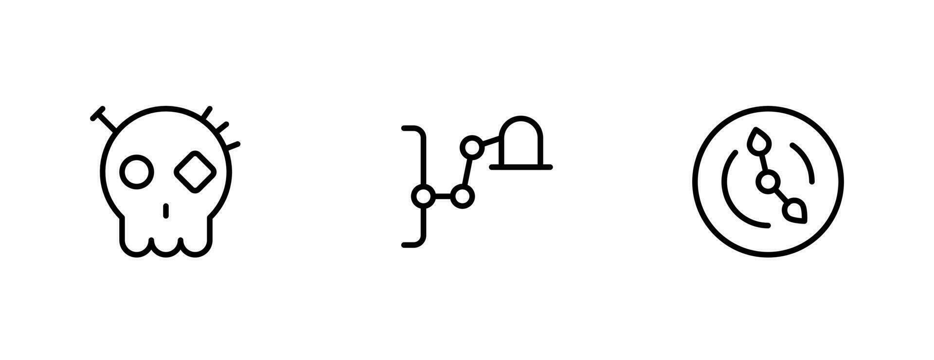 Steampunk Dekoration Symbol Vektor einstellen Design mit editierbar Schlaganfall. Linie, solide, eben Linie, dünn Stil und geeignet zum Netz Buchseite, Handy, Mobiltelefon Anwendung, ui, ux Design.