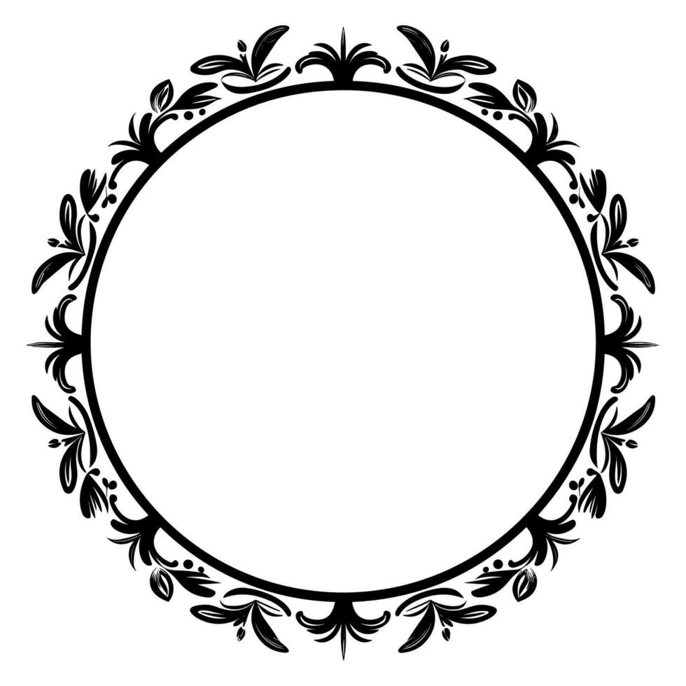 kostenlos Jahrgang dekorativ Zier Kreis Rahmen Vektor, runden Vektor Zier Rahmen