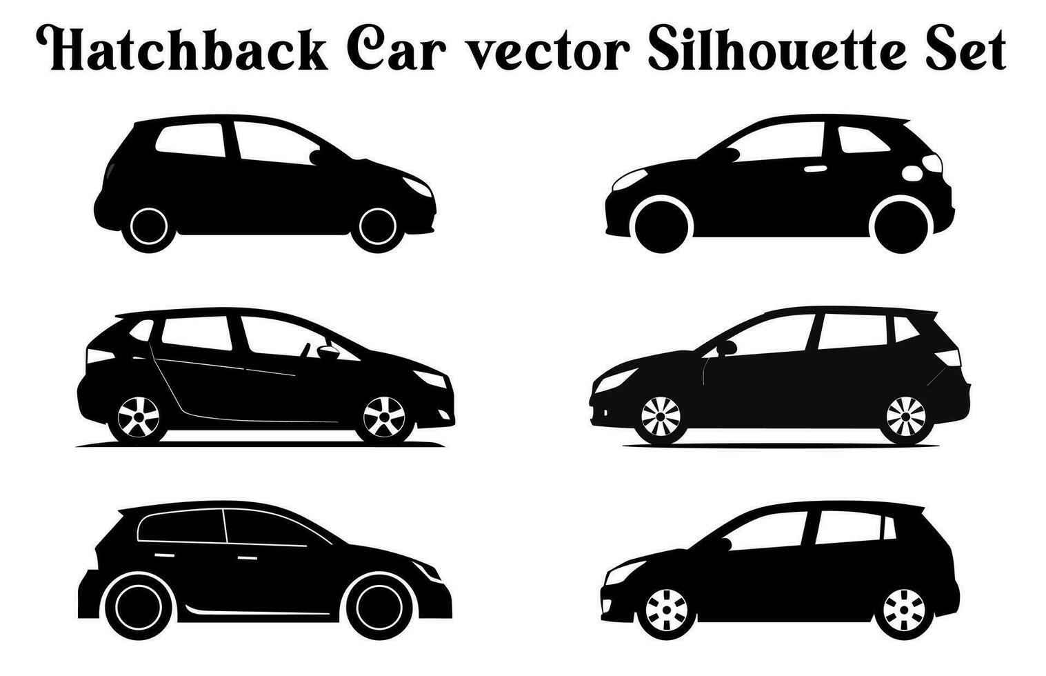 bil vektor silhuetter bunt, uppsättning av bil vektor silhuett ClipArt