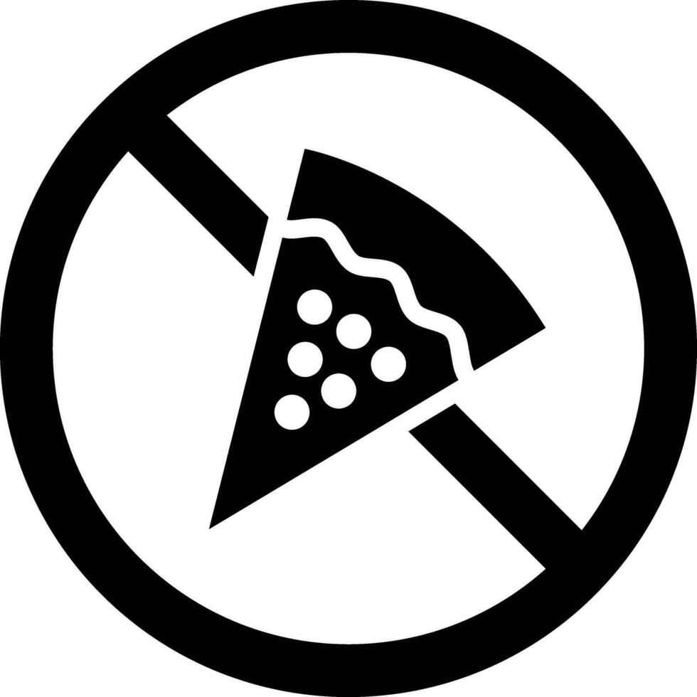 Nein schnell Essen Vektor Symbol Design Illustration