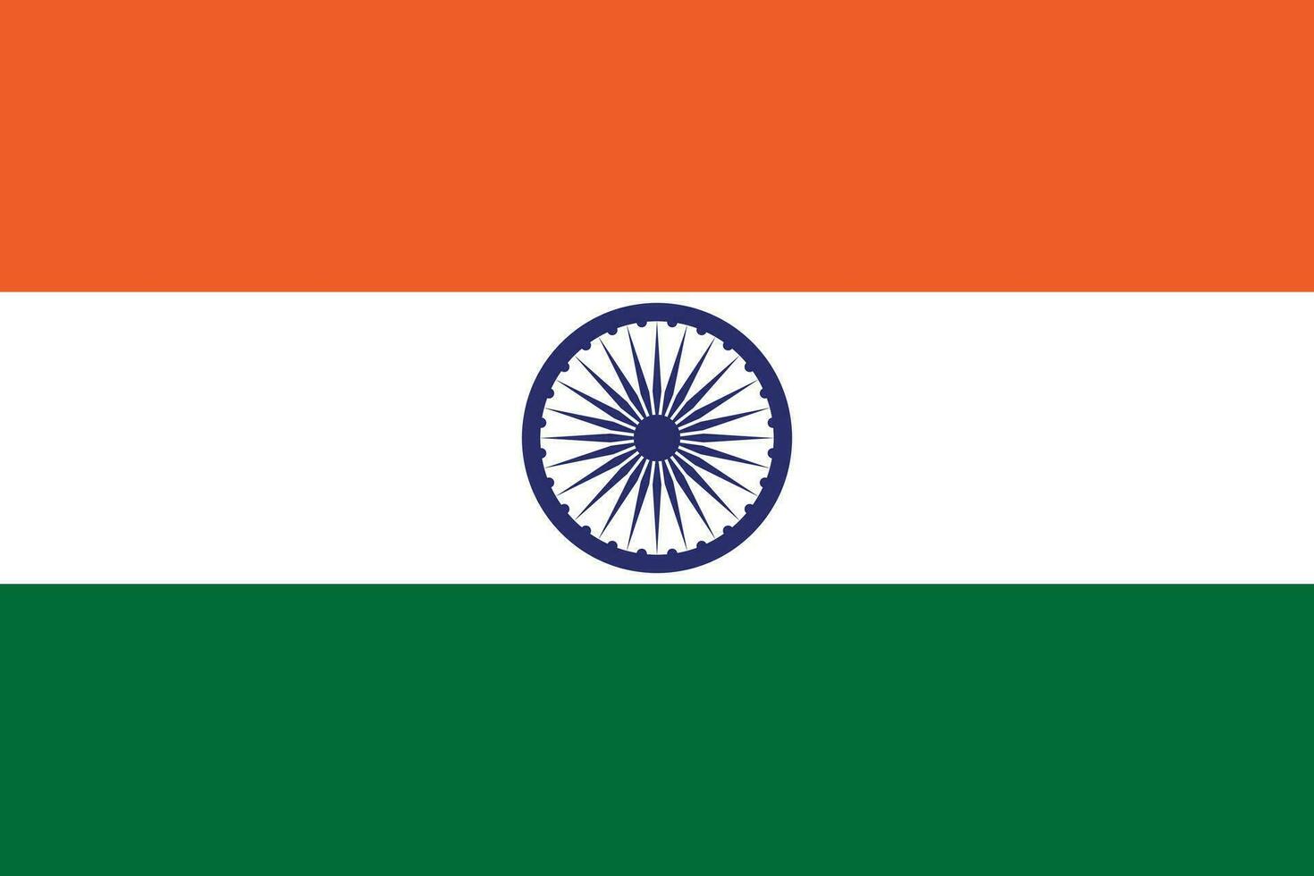 Indien Flagge Vektor Illustration mit offiziell Farben und genau Anteil