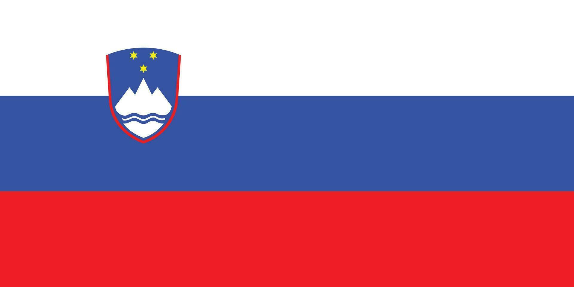 slovenien flagga vektor illustration med officiell färger och exakt andel