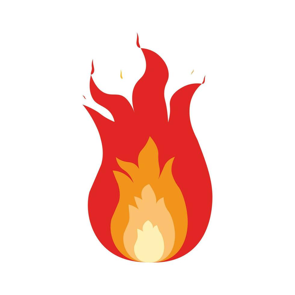 Feuer Flammen Illustration isoliert - - Vektor Feuer Symbol
