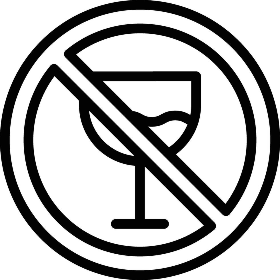 Alkohol Verbot Vektor Symbol Design Illustration