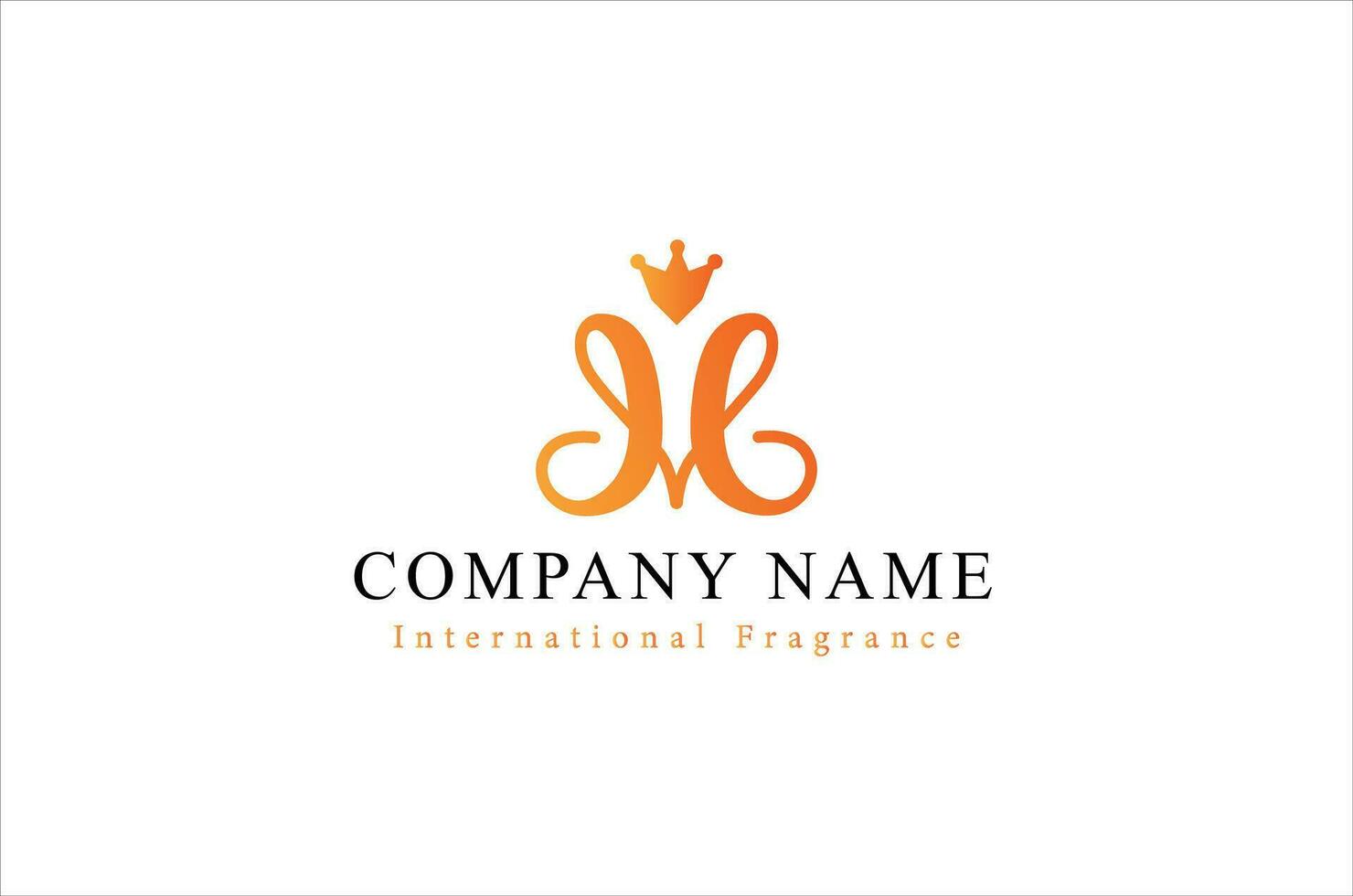 logotyp identitet för varumärke, företag, parfym, fasion och lyx varumärke vektor