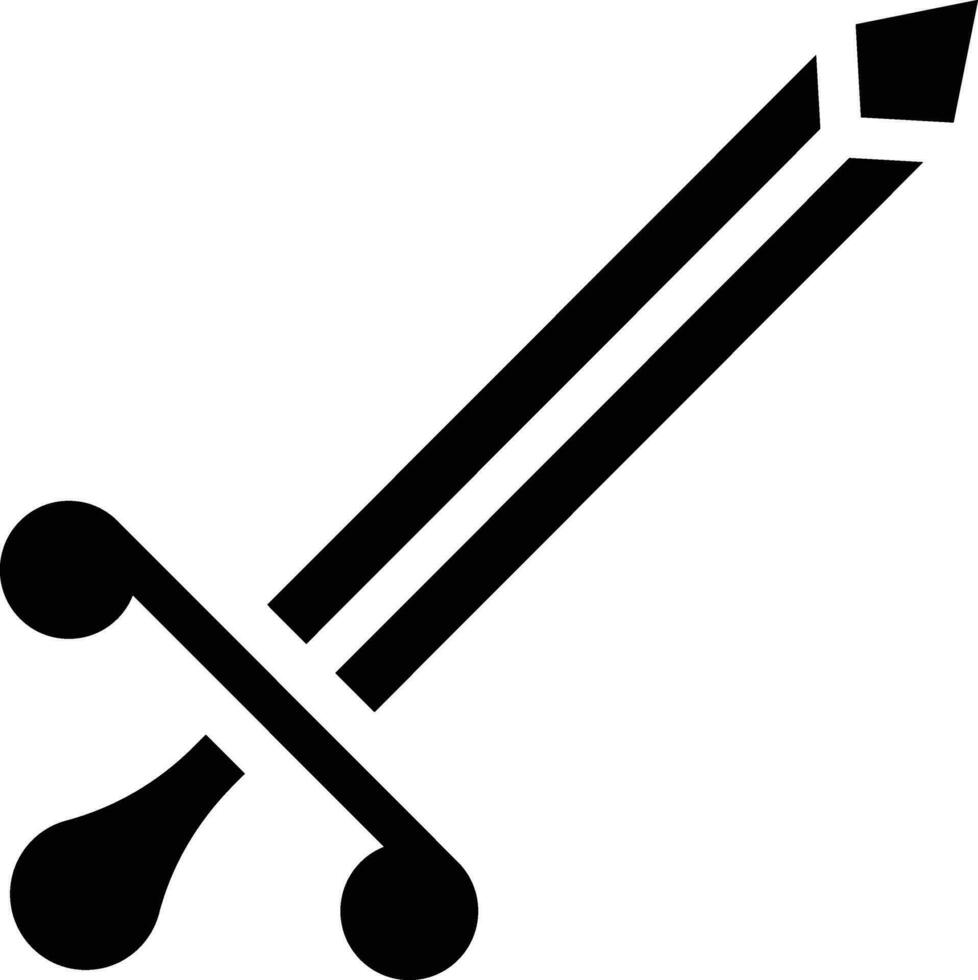 Schwert-Vektor-Icon-Design-Illustration vektor