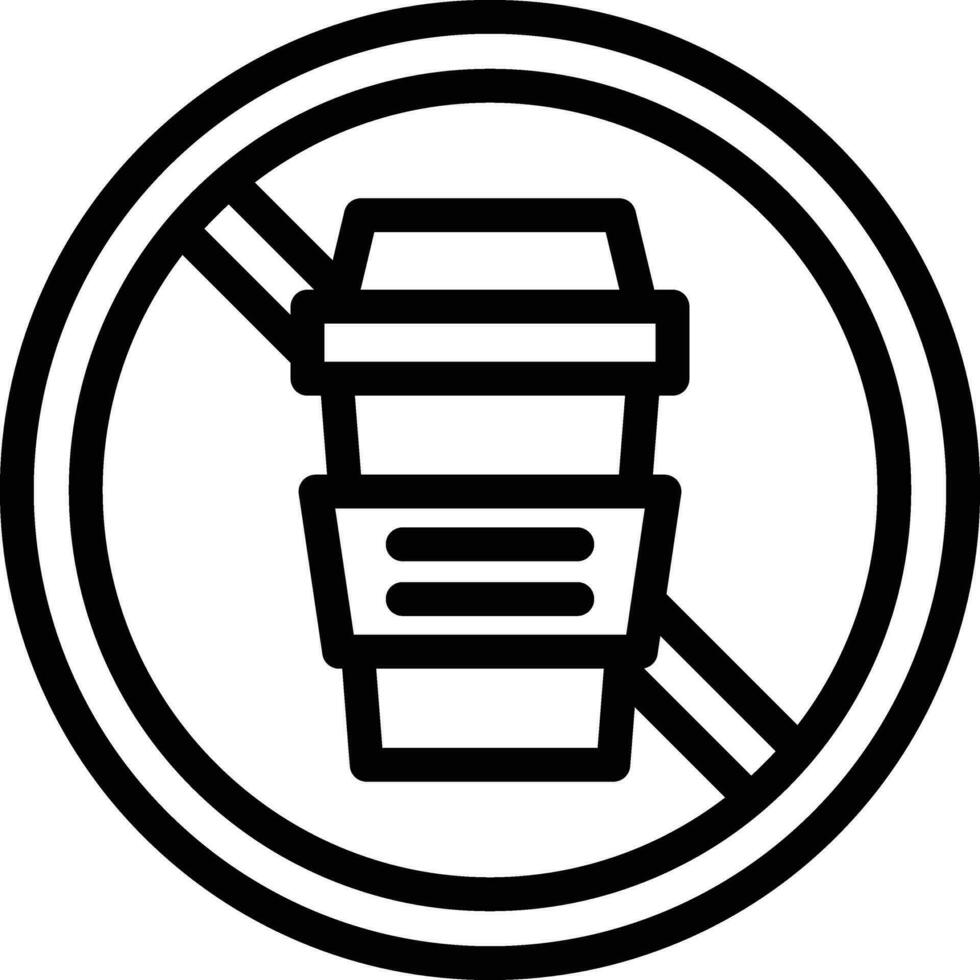 Nej kaffe vektor ikon design illustration