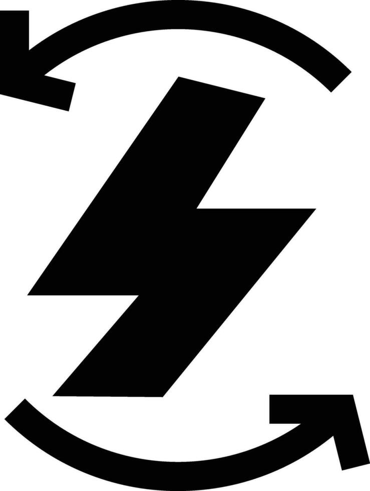 Elektrizität Recycling Vektor Symbol Design Illustration