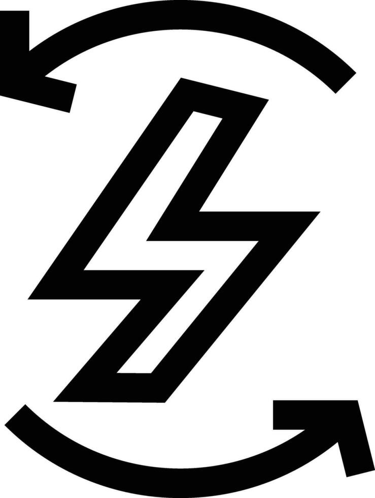 Elektrizität Recycling Vektor Symbol Design Illustration