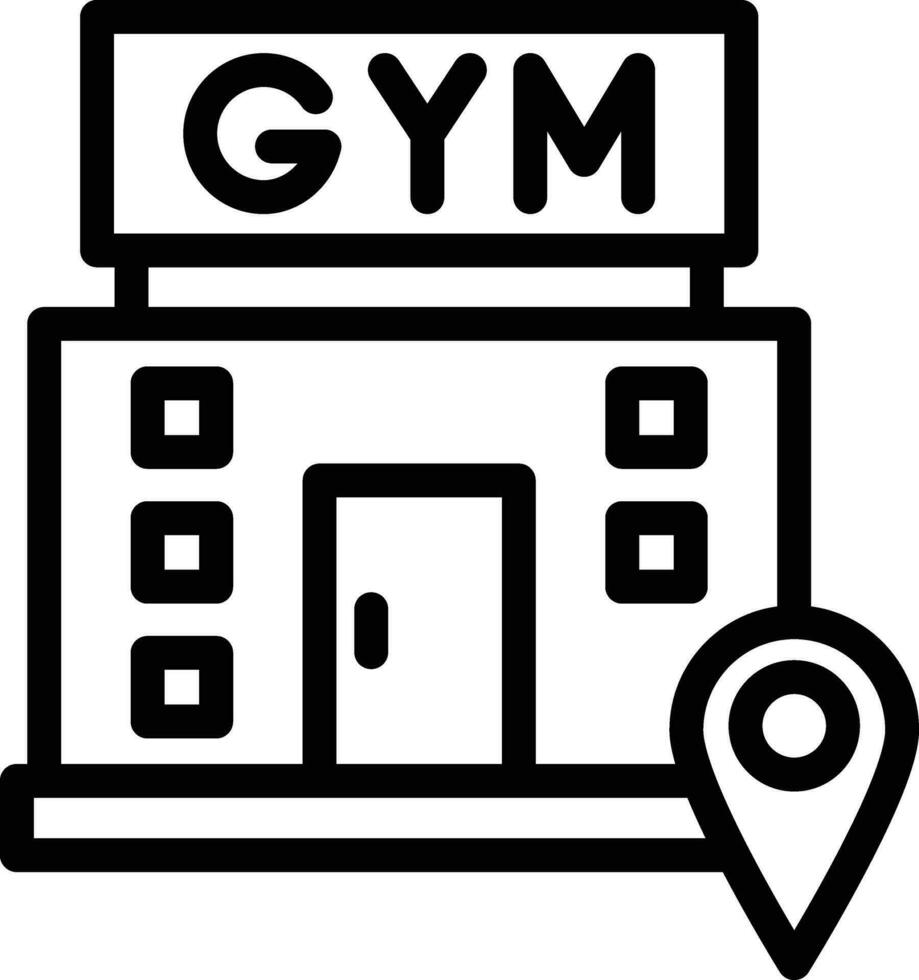 gym plats vektor ikon design illustration