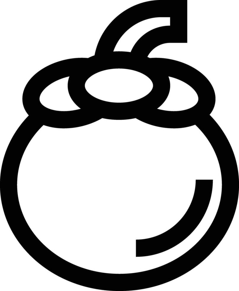 Mangostan Vektor Symbol Design Illustration