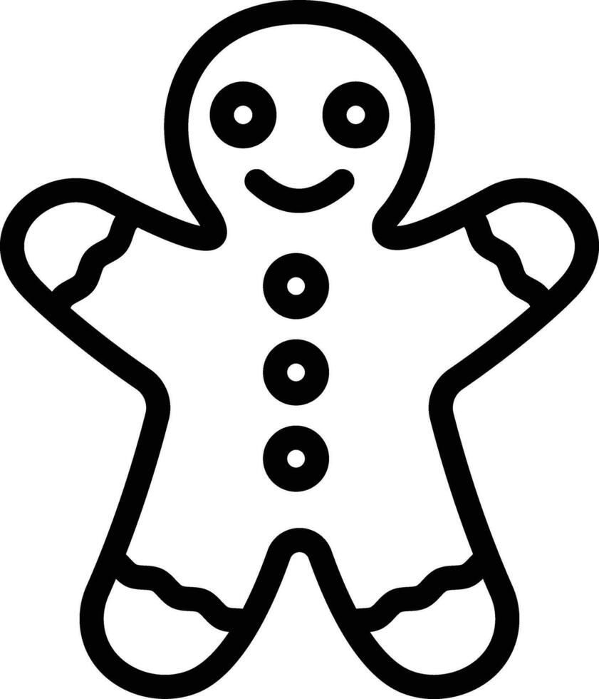 Lebkuchen Mann Vektor Symbol Design Illustration