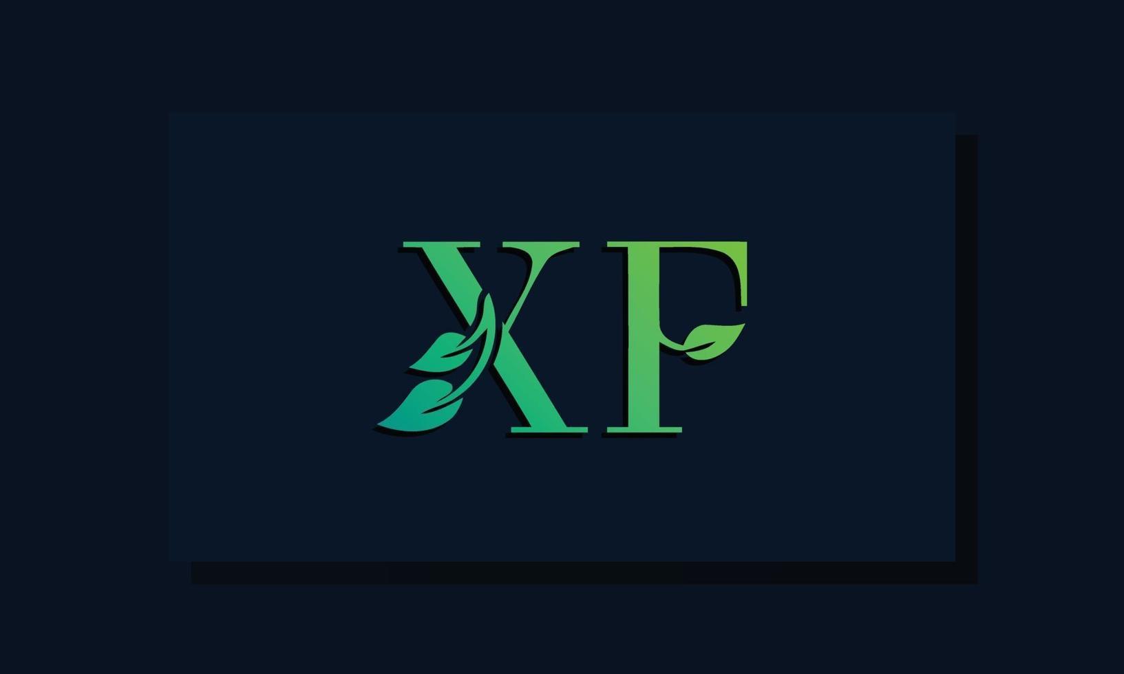 inledande xf -logotyp i minimal stil vektor