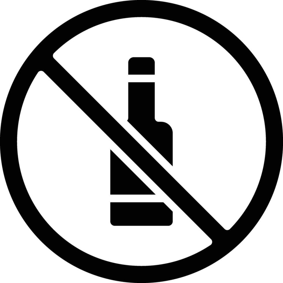 ingen alkohol vektor ikon design illustration