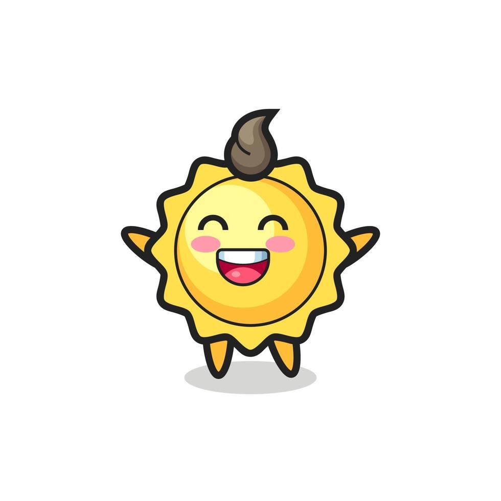 glückliche Baby-Sonne-Cartoon-Figur vektor