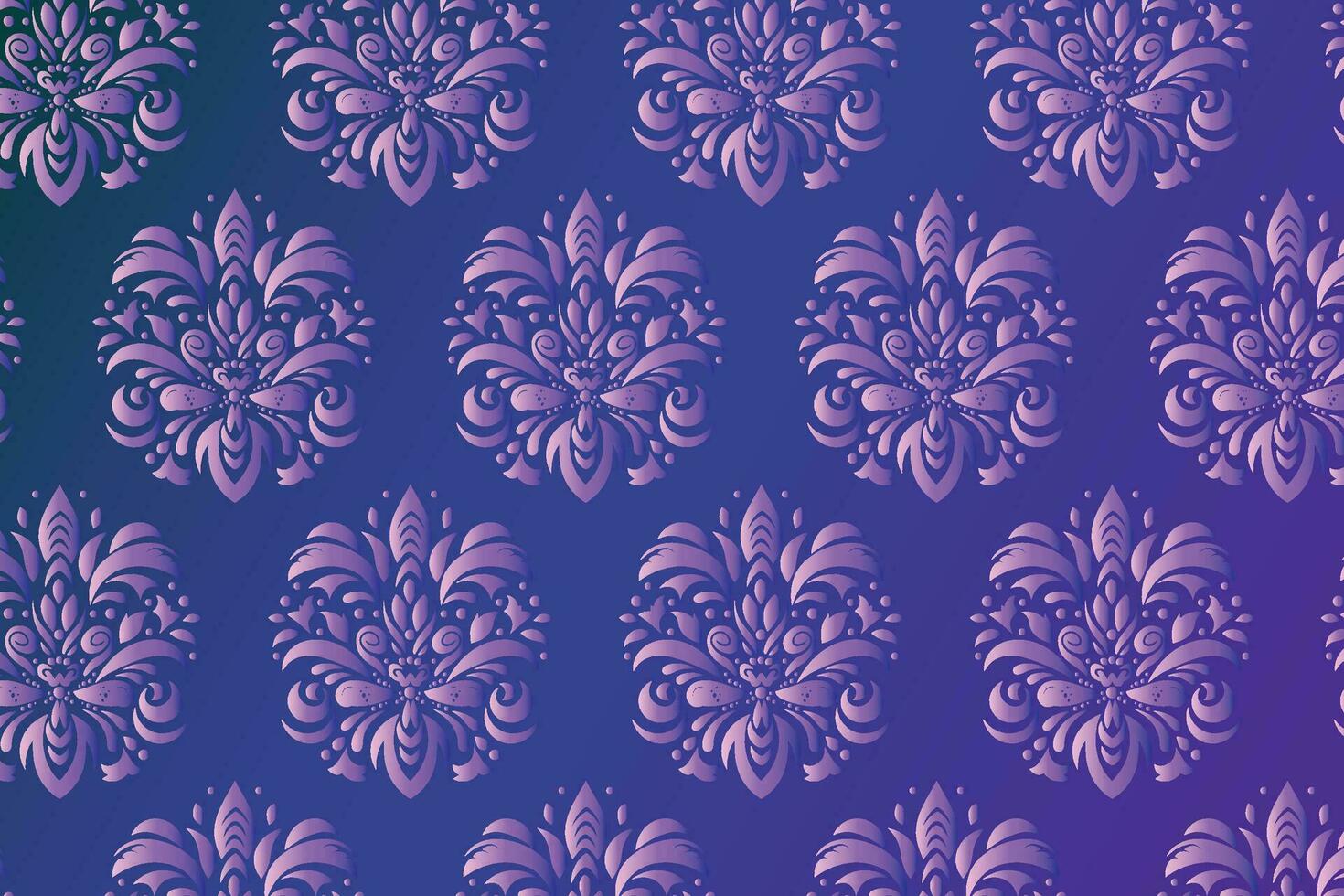 lila und Rosa Blumen auf ein Blau Hintergrund Muster vektor
