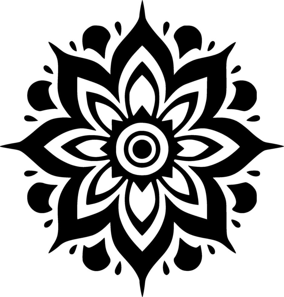 mandala, minimalistisch und einfach Silhouette - - Vektor Illustration