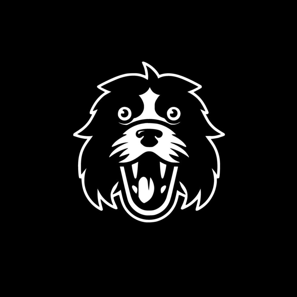 Hund - - minimalistisch und eben Logo - - Vektor Illustration