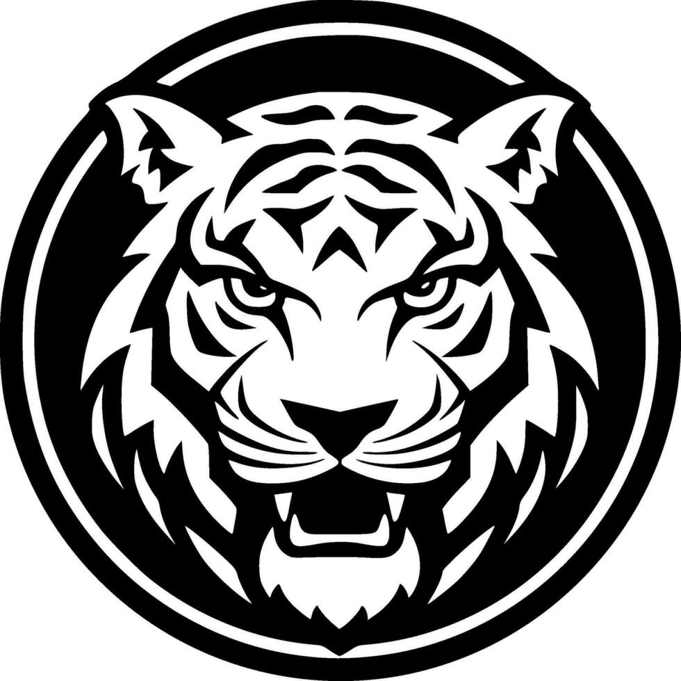 Tiger - - minimalistisch und eben Logo - - Vektor Illustration