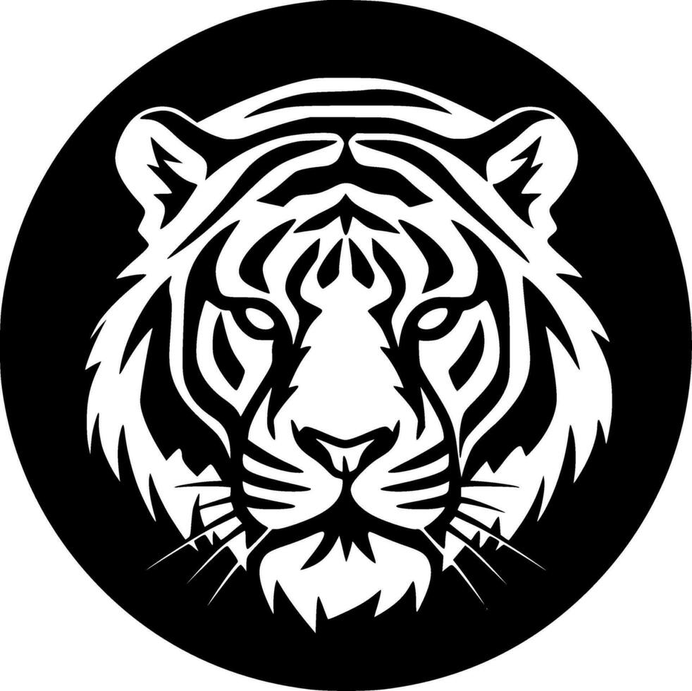 Tiger - - minimalistisch und eben Logo - - Vektor Illustration