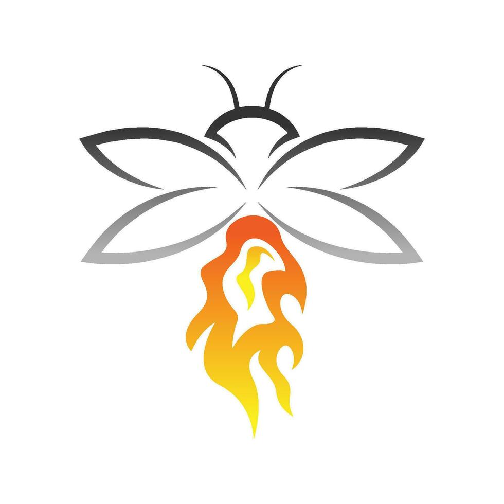 Glühwürmchen, Glühwürmchen Logo Design vektor