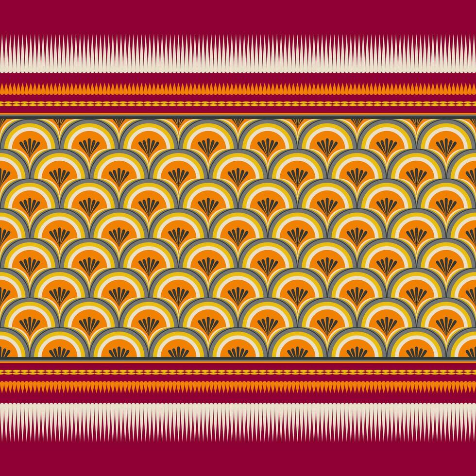 geometrisk etnisk mönster traditionell design för bakgrund, matta, tapet, Kläder, omslag, batik, tyg, vektor illustration broderi stil.