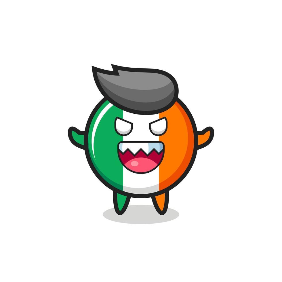 illustration av onda Irland flagga märke maskot karaktär vektor