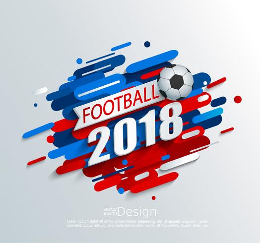 Vektorabbildung für eine Fußballschale 2018. vektor