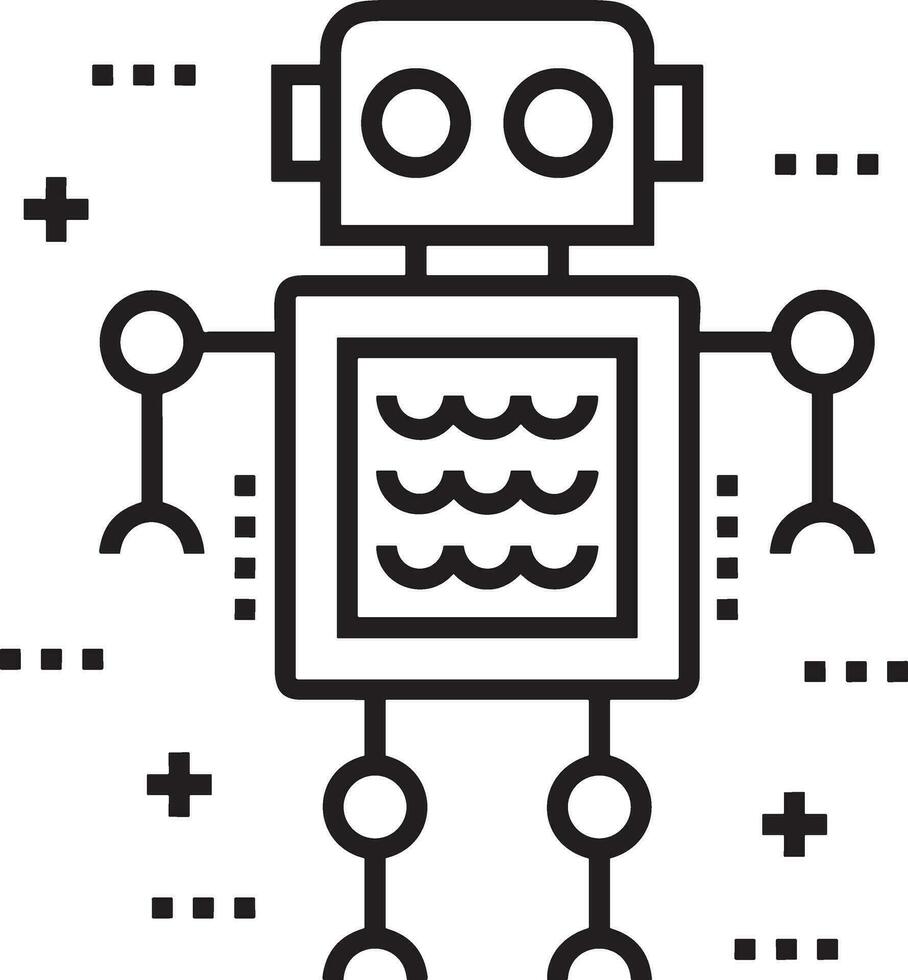 artificiell intelligens ikon symbol vektor bild. illustration av de hjärna robot inlärning mänsklig smart algoritm design bild.