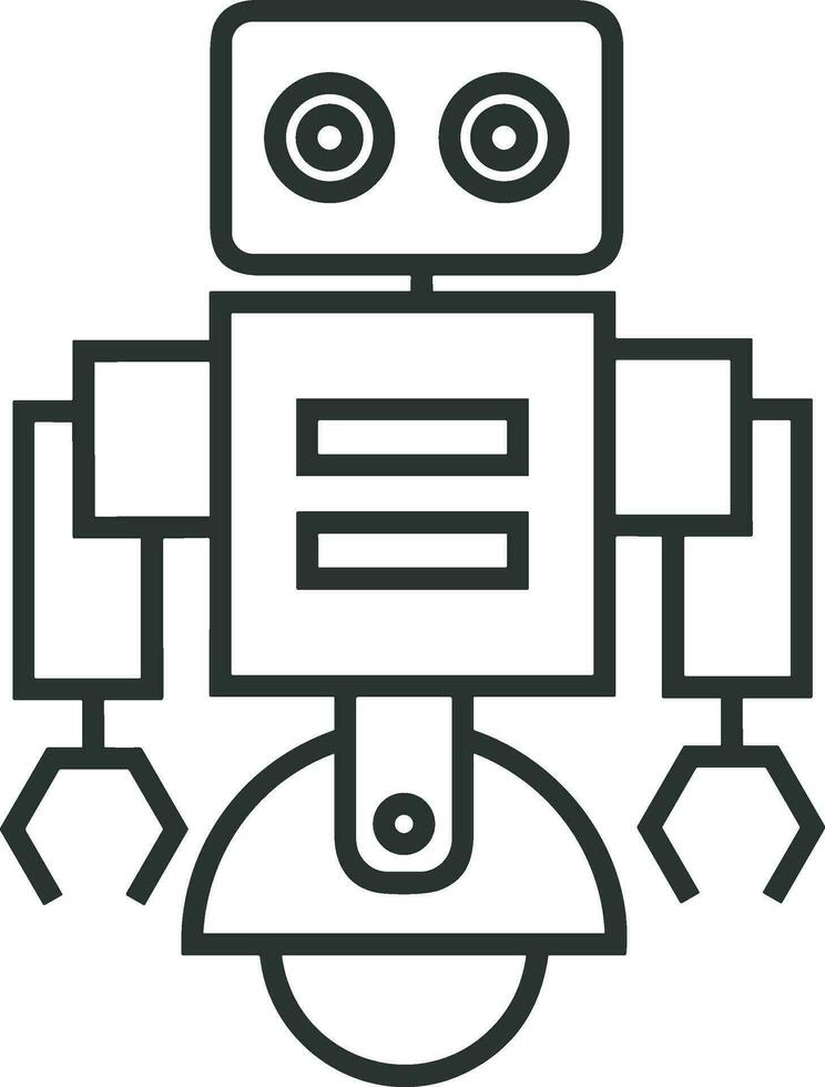 künstlich Intelligenz Symbol Symbol Vektor Bild. Illustration von das Gehirn Roboter Lernen Mensch Clever Algorithmus Design Bild.