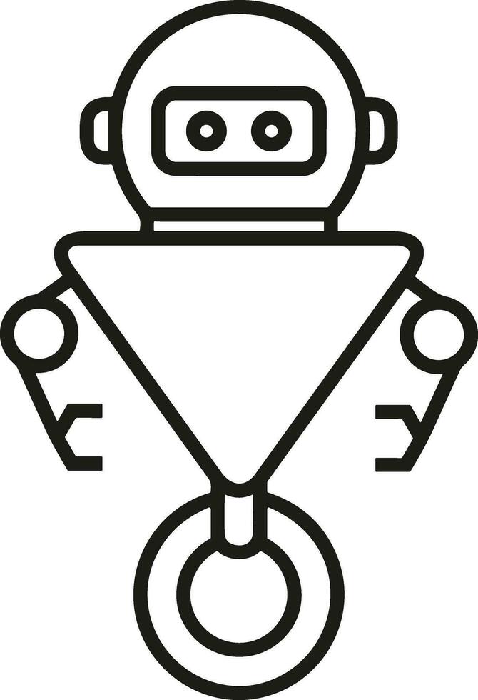 künstlich Intelligenz Symbol Symbol Vektor Bild. Illustration von das Gehirn Roboter Lernen Mensch Clever Algorithmus Design Bild.