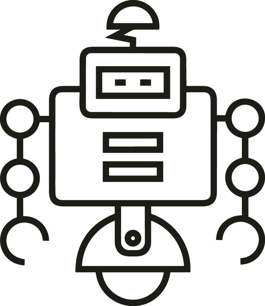 artificiell intelligens ikon symbol vektor bild. illustration av de hjärna robot inlärning mänsklig smart algoritm design bild.