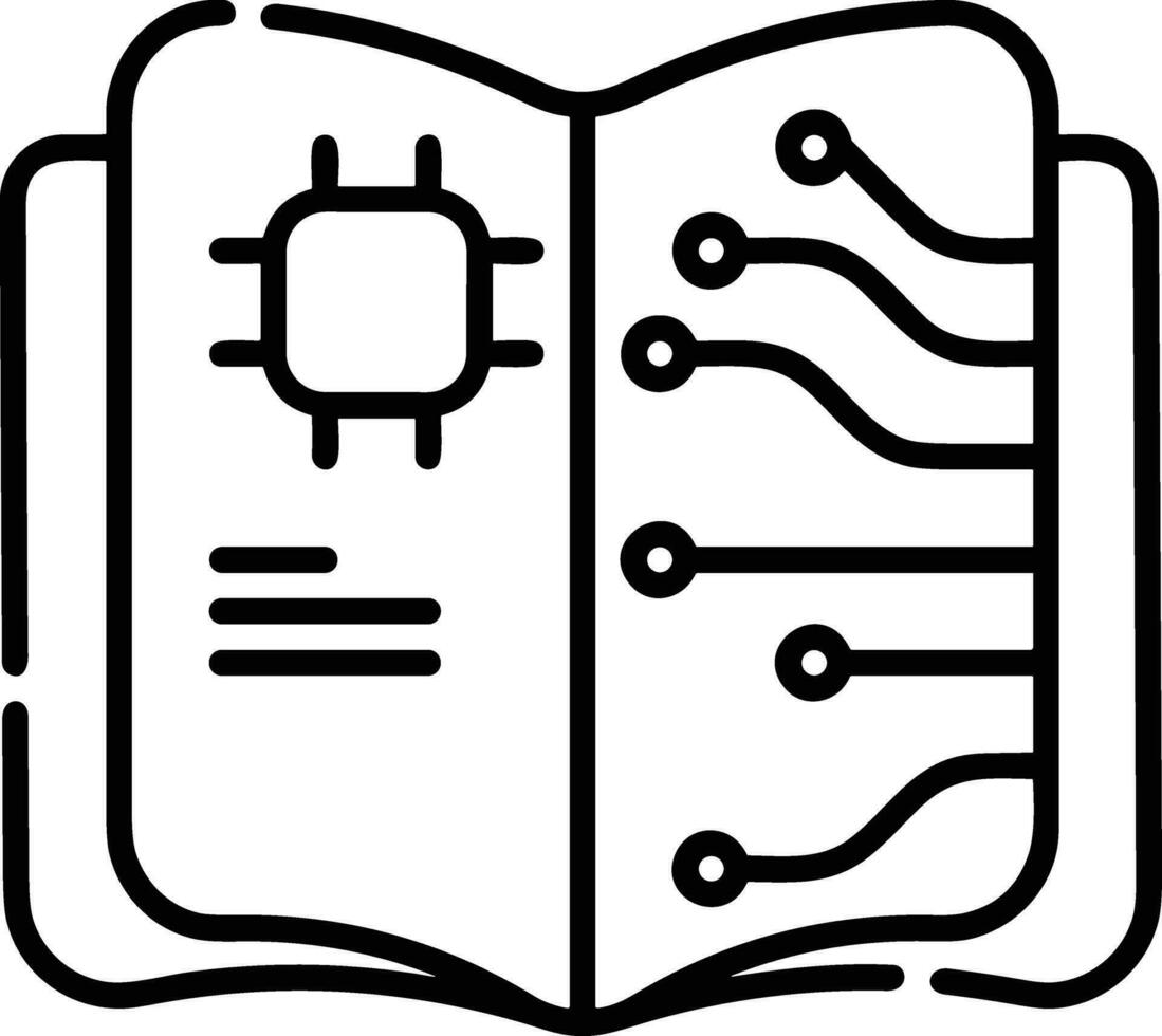 artificiell intelligens ikon symbol vektor bild. illustration av de hjärna robot inlärning mänsklig smart algoritm design bild.