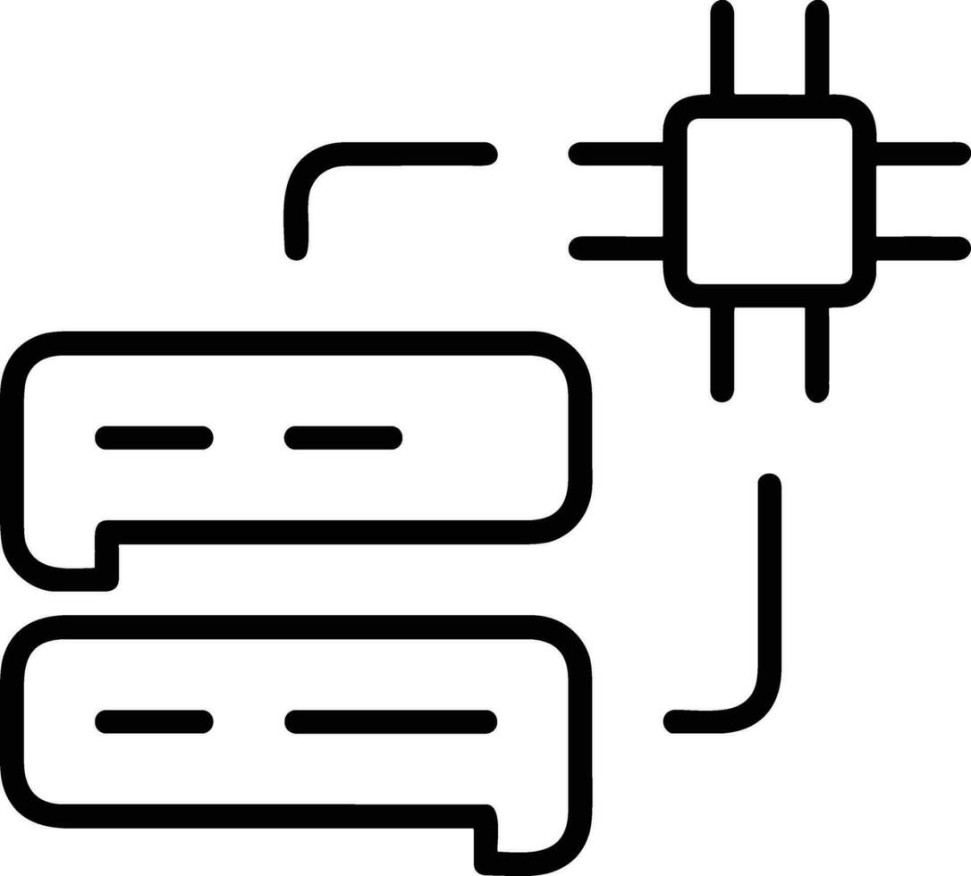 künstlich Intelligenz Symbol Symbol Vektor Bild. Illustration von das Gehirn Roboter Lernen Mensch Clever Algorithmus Design Bild.