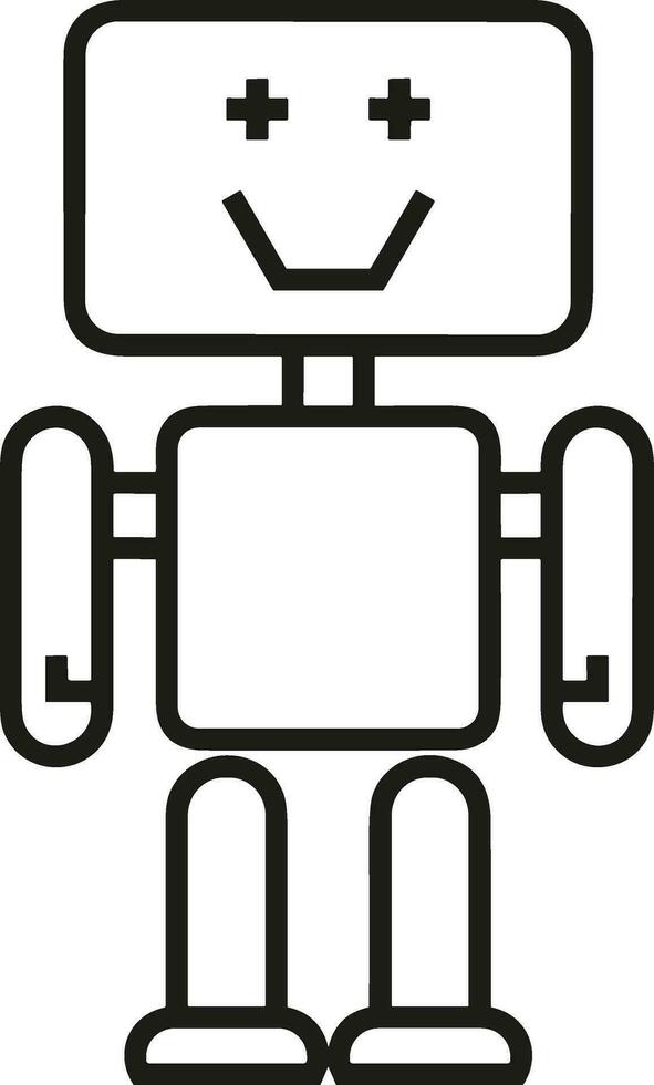 künstlich Intelligenz Symbol Symbol Vektor Bild. Illustration von das Gehirn Roboter Lernen Mensch Clever Algorithmus Design Bild.